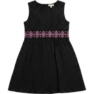 Free people Moth blue Polka Dot Embroidered Empire Waist Mini Dress Womens XS